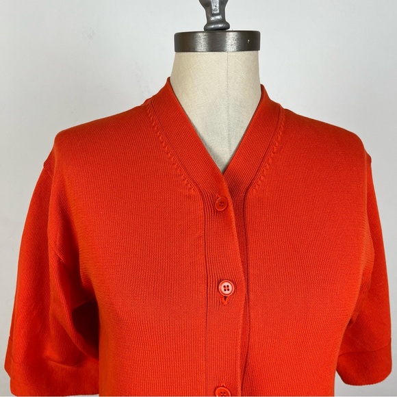 COS Orange Short Sleeve Cardigan - Picture 3 of 8